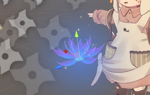 Particle flowering special effect 花