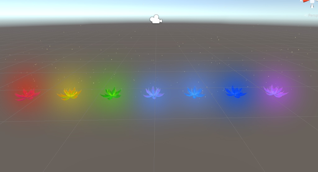 Particle flowering special effect 花