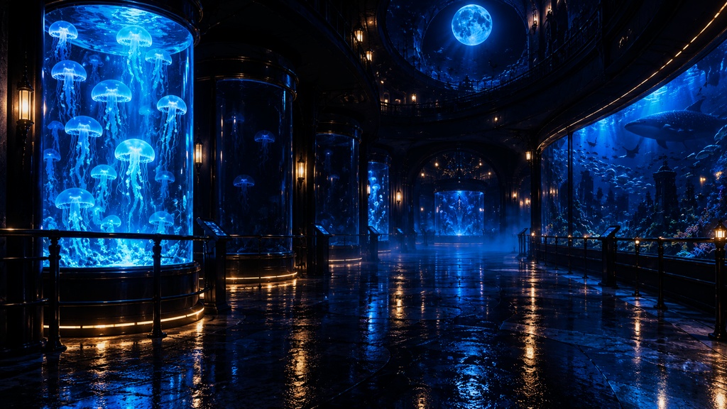 【背景9枚】月夜の幻想水族館|閉館後の深海|STANDARD