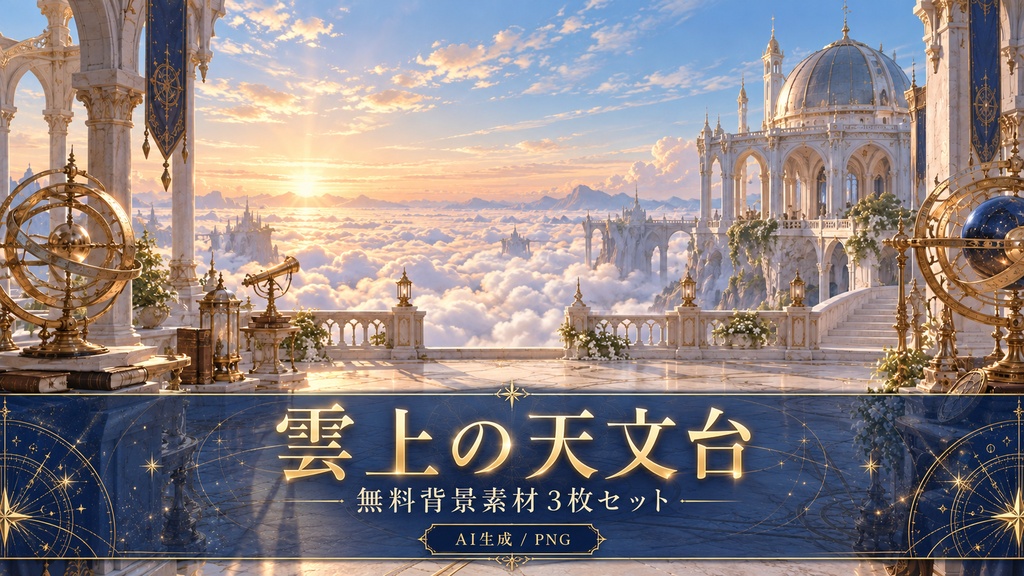 【無料・背景3枚】雲上の天文台｜TRPG・ゲーム・動画向け