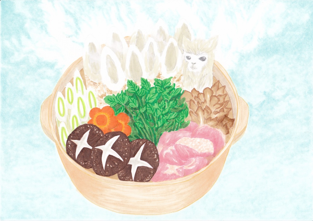 無料 きりぱか鍋の塗り絵 Miki Sido Booth