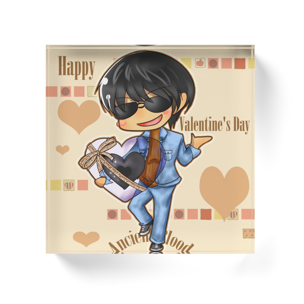 バレンタインディープ100×100アクリルブロック