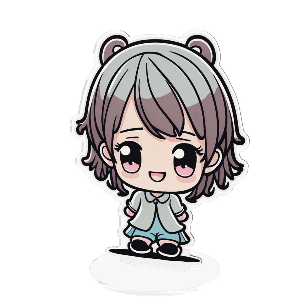 cute chibi girl with pigtails