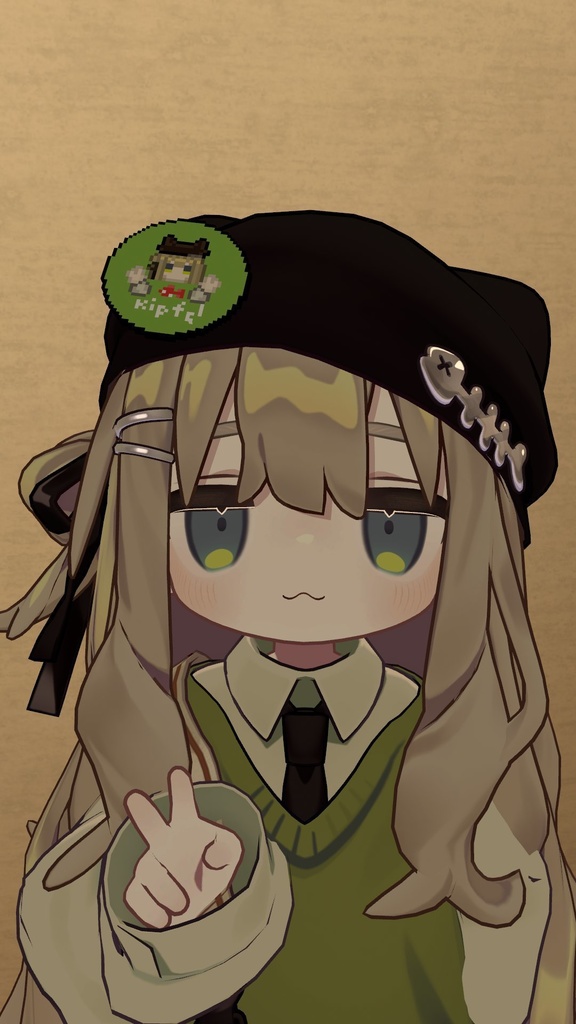 【無料】キプフェルドット絵缶バッジ【VRChat向け】