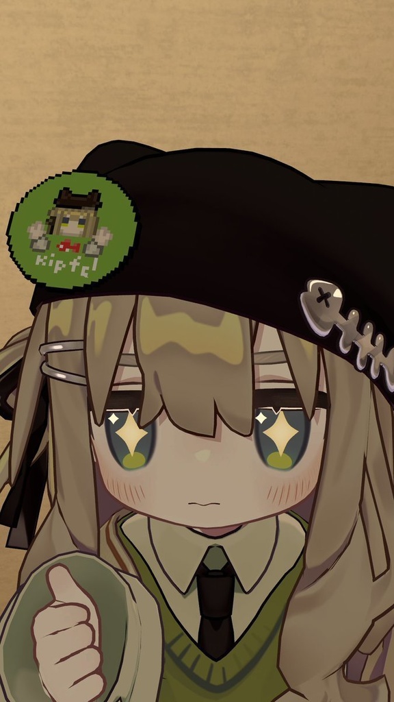 【無料】キプフェルドット絵缶バッジ【VRChat向け】