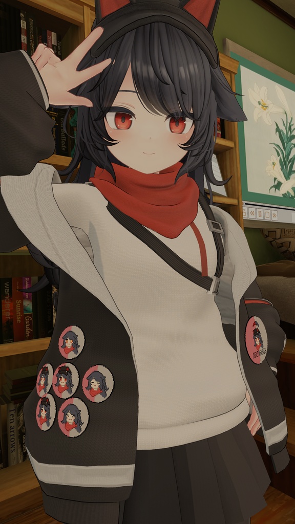 【無料】デルタフレアドット絵缶バッジ【VRChat向け】