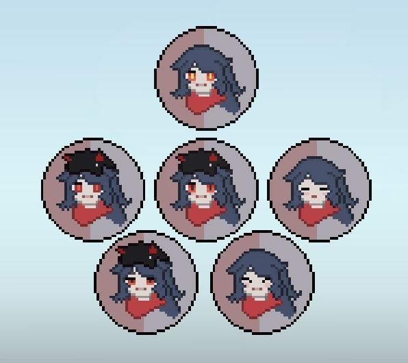 【無料】デルタフレアドット絵缶バッジ【VRChat向け】