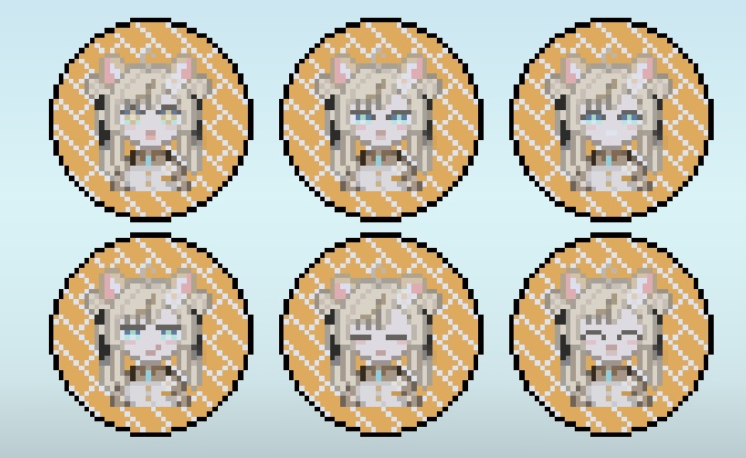 【無料】マヌカドット絵缶バッジ【VRChat向け】