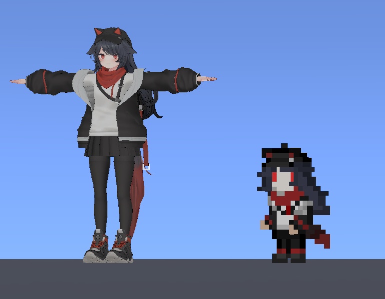 デルタフレアボクセルキーホルダー