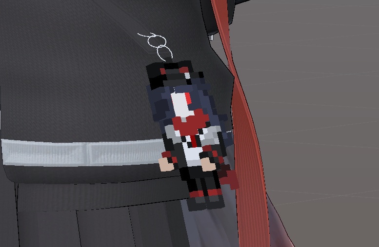 デルタフレアボクセルキーホルダー