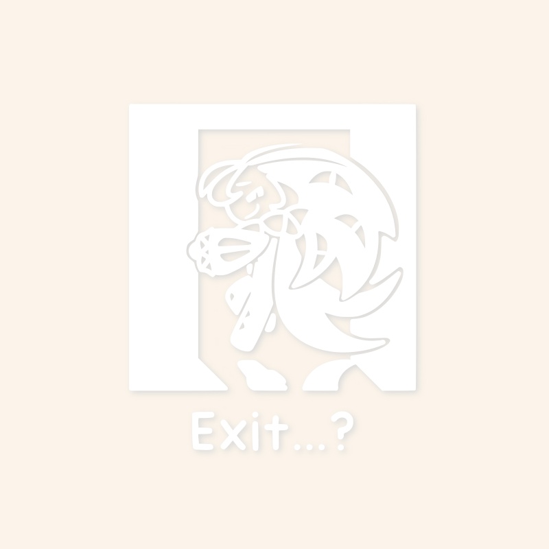 出口?ステッカー