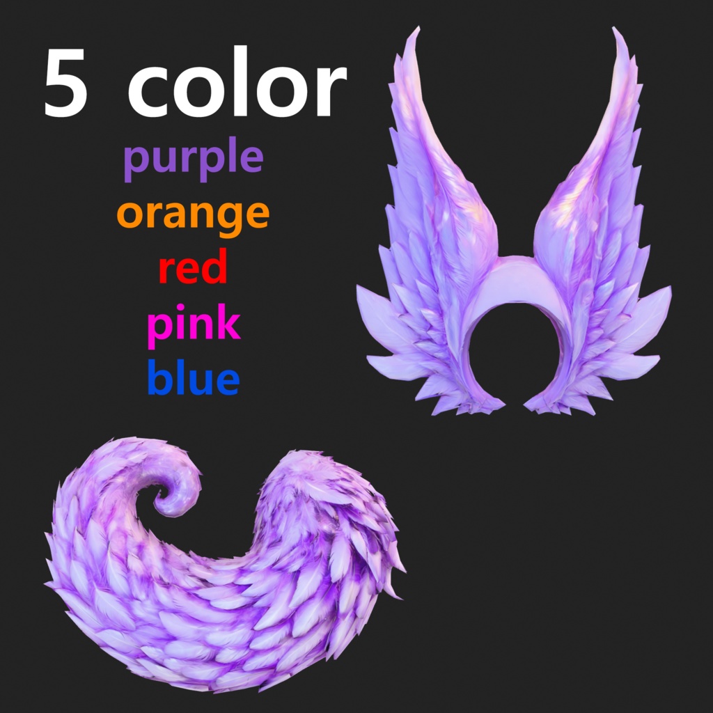 キツネの耳としっぽ5色(Fox ears and tail 5color) 여우 꼬리, 귀 5색상