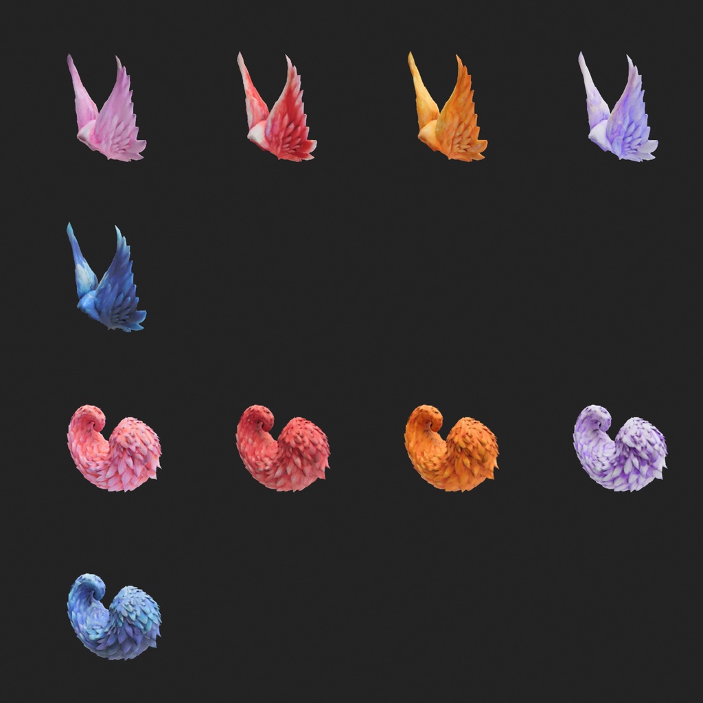 キツネの耳としっぽ5色(Fox ears and tail 5color) 여우 꼬리, 귀 5색상