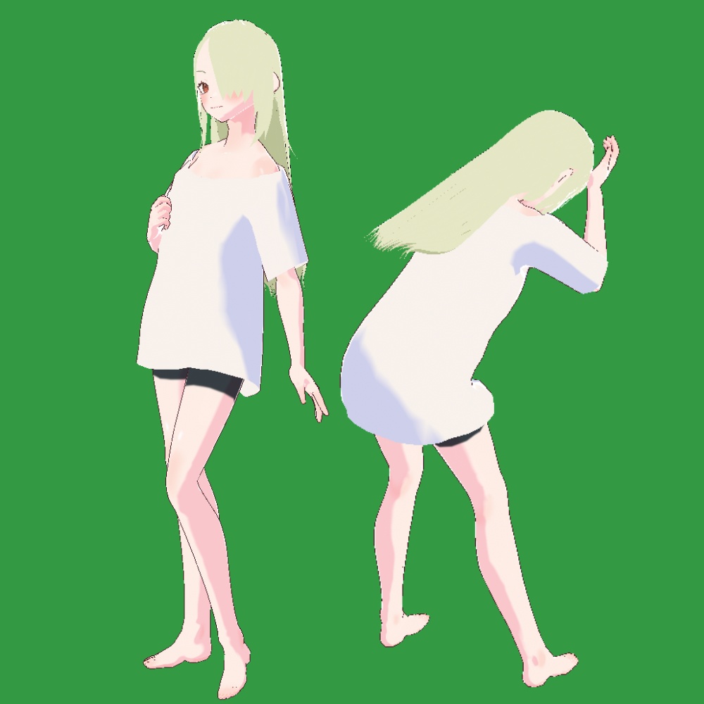 【オリジナル3Dモデル】ミドリ ver1.0【VRM】【VRoid model】