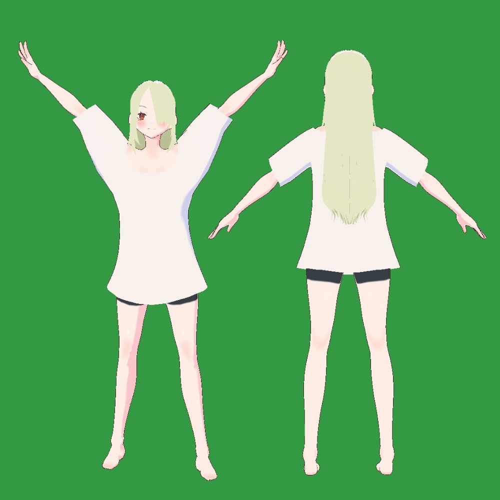 【オリジナル3Dモデル】ミドリ ver1.0【VRM】【VRoid model】