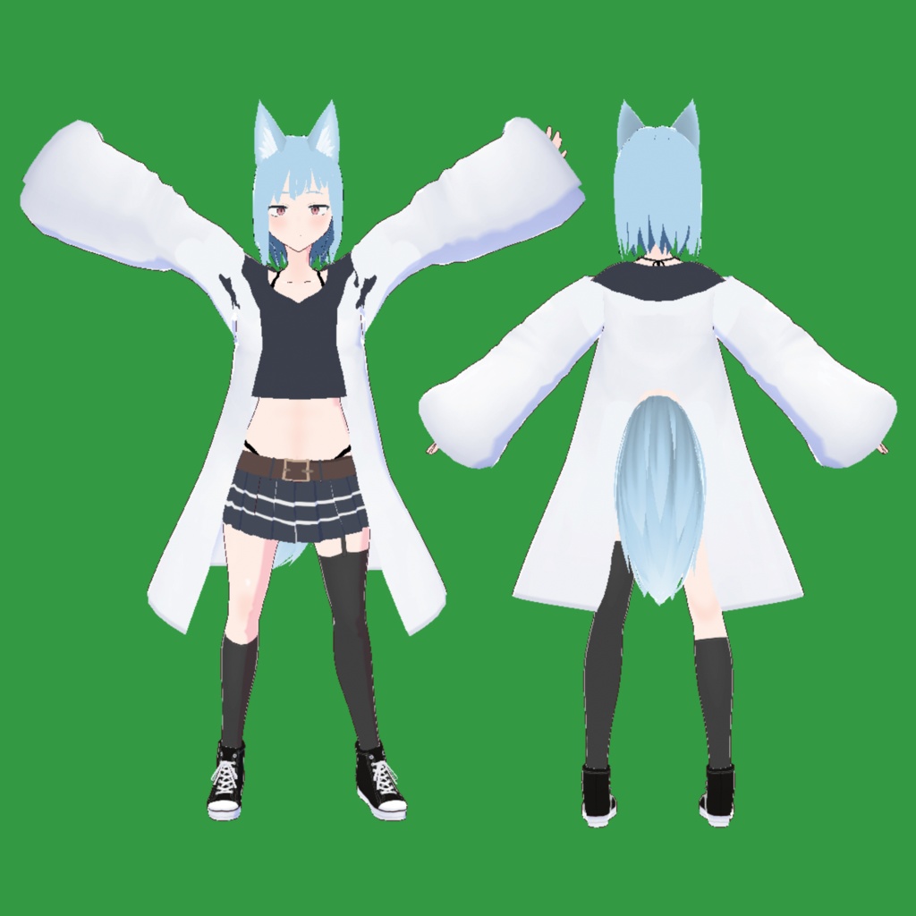 【オリジナル3Dモデル】クウコ ver1.0【VRM】【VRoid model】