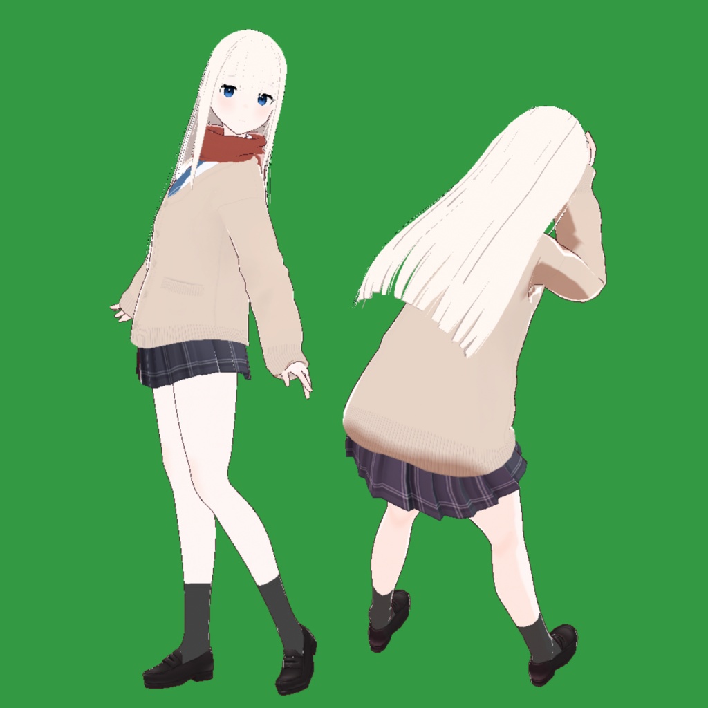 【オリジナル3Dモデル】シオン ver1.0【VRM】【VRoid model】