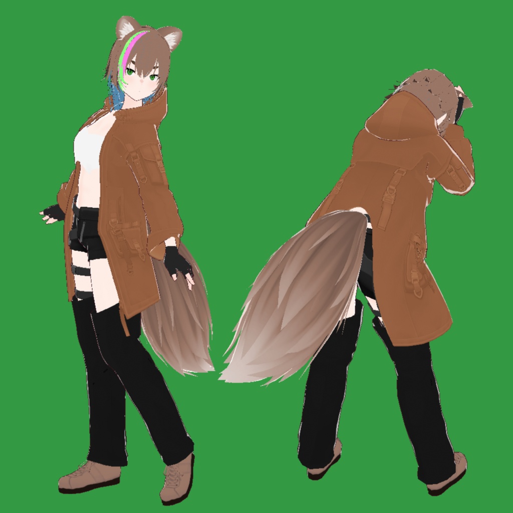 【オリジナル3Dモデル】タヌマチ ver1.0【VRM】【VRoid model】