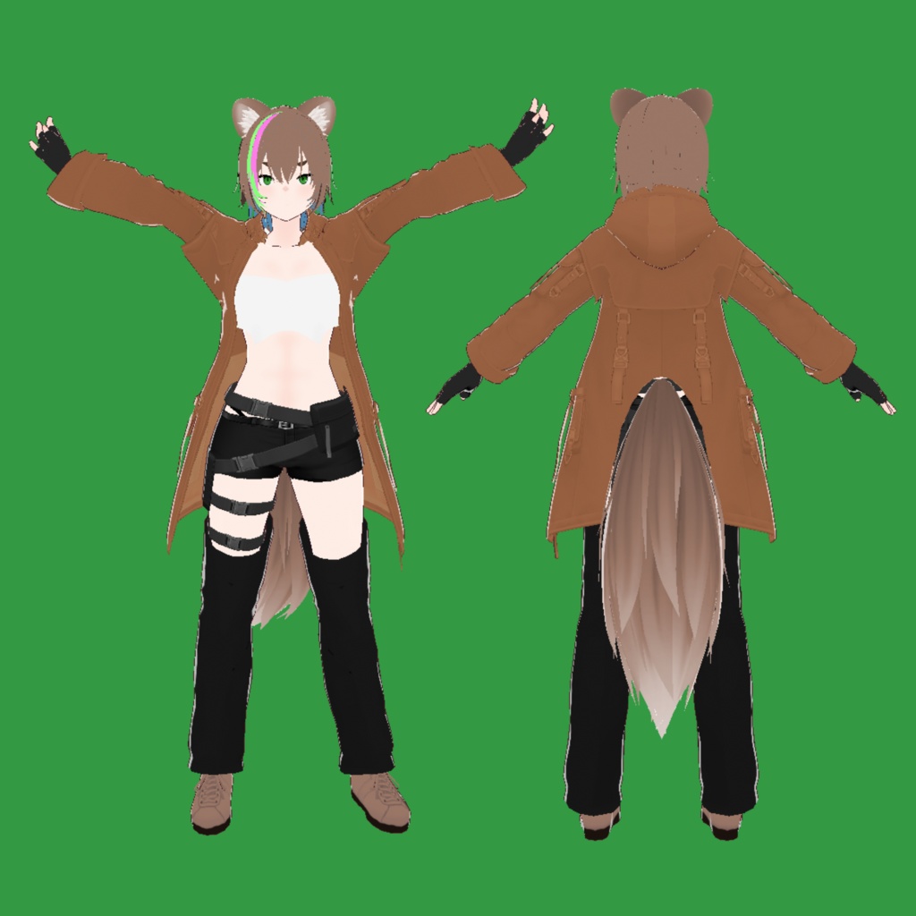 【オリジナル3Dモデル】タヌマチ ver1.0【VRM】【VRoid model】