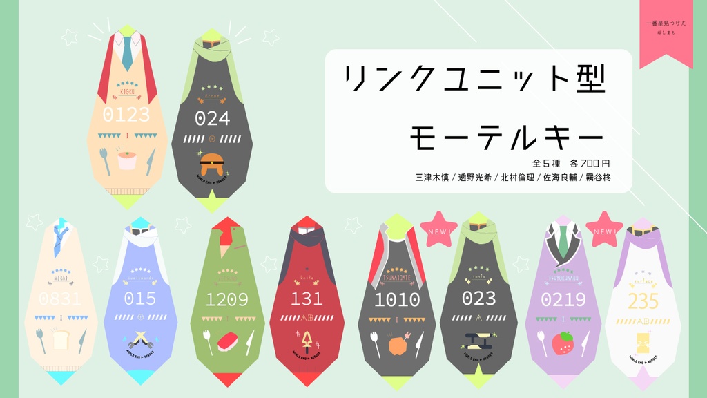 リンクユニット型モーテルキー 