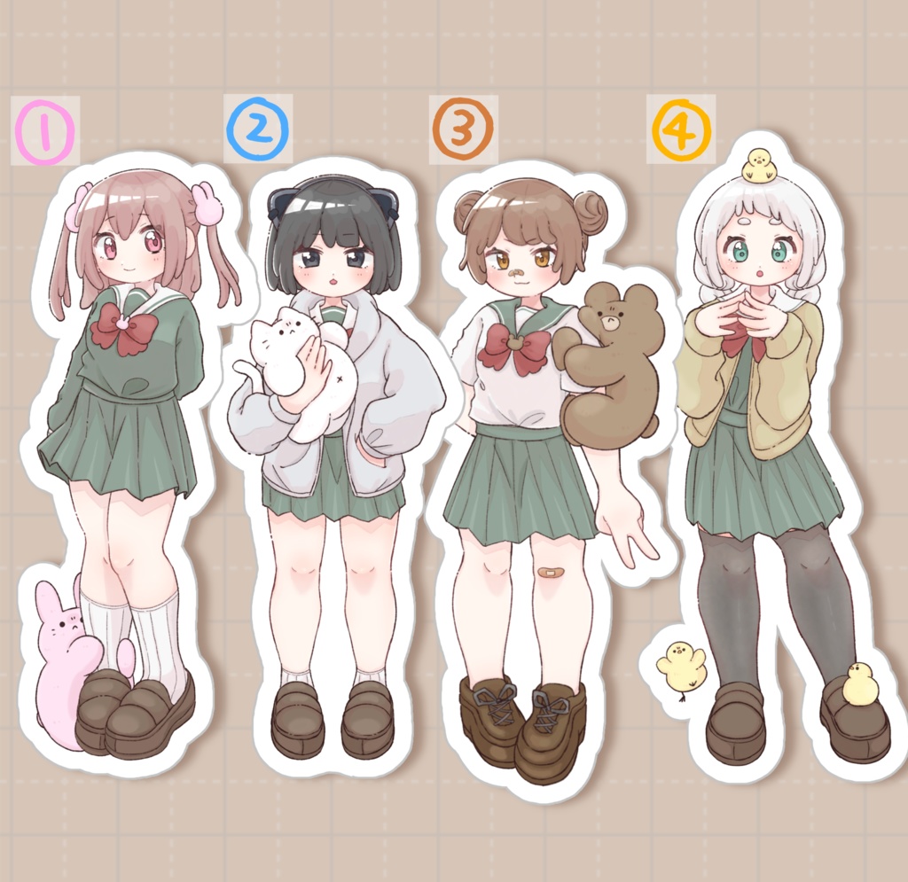 ぽちゃのかいぬしステッカー