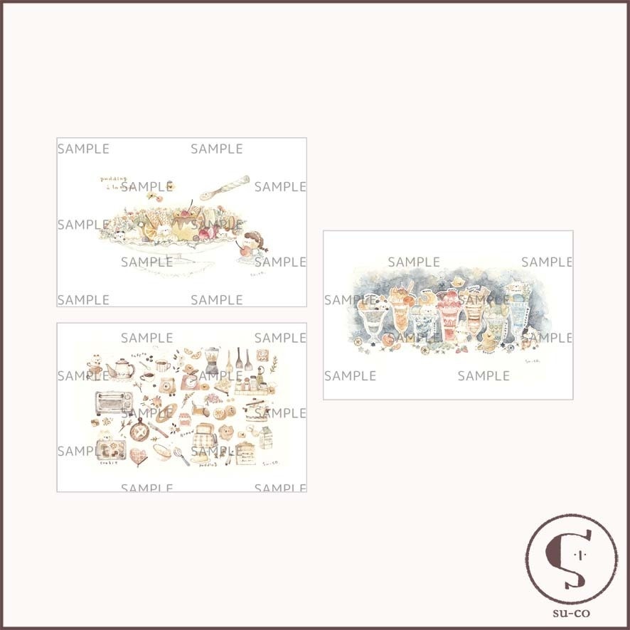 【Postcard】 スイーツ & パン