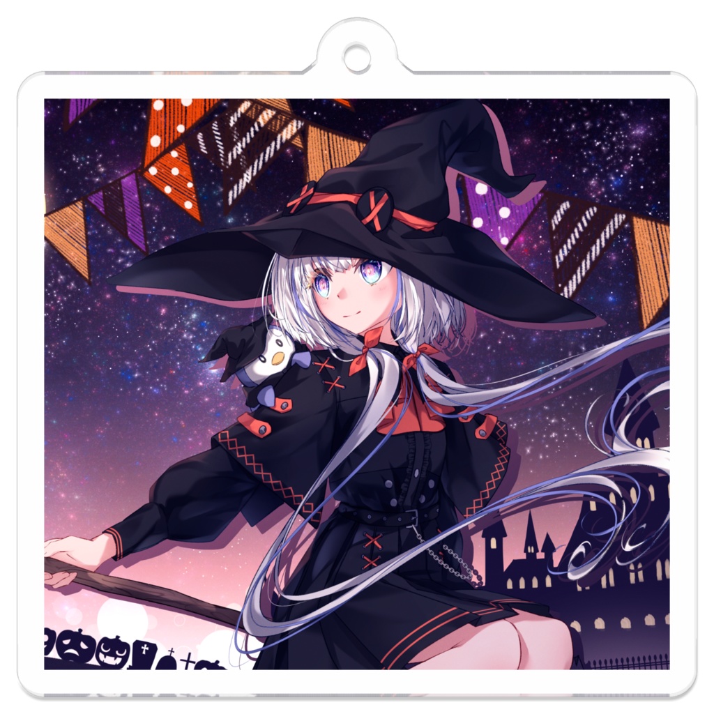 pinguino ハロウィンイラストキーホルダー