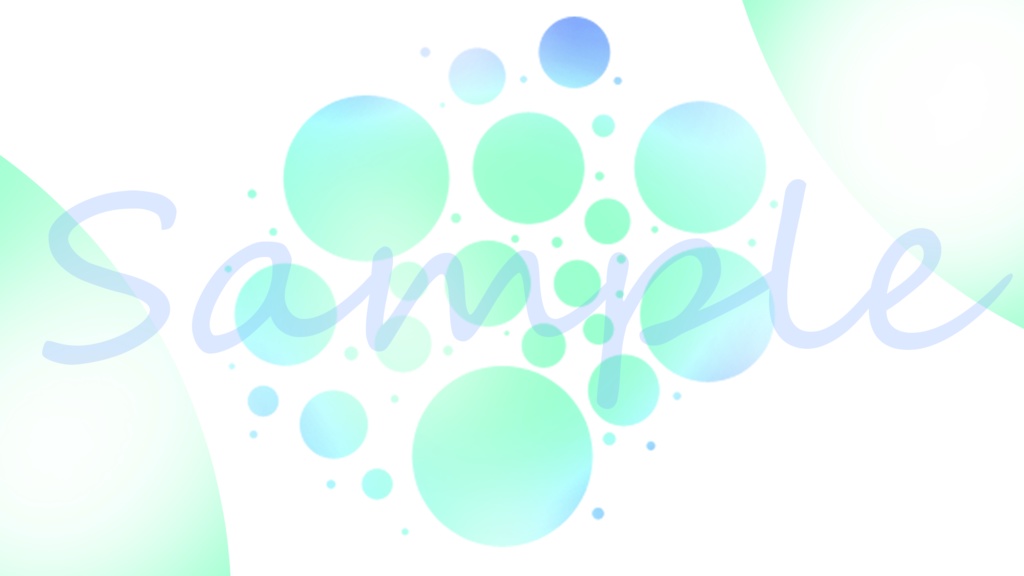 【夏の背景セット】涼しげな水玉模様背景セット【全14種】