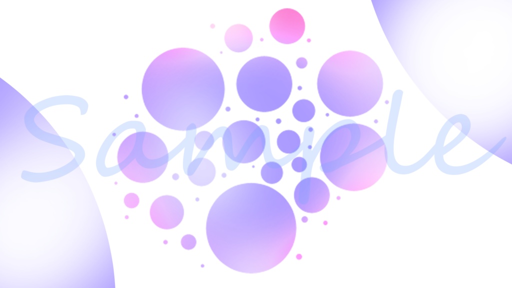 【夏の背景セット】涼しげな水玉模様背景セット【全14種】