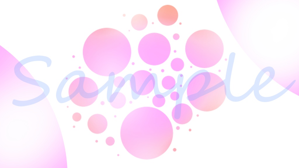 【夏の背景セット】涼しげな水玉模様背景セット【全14種】