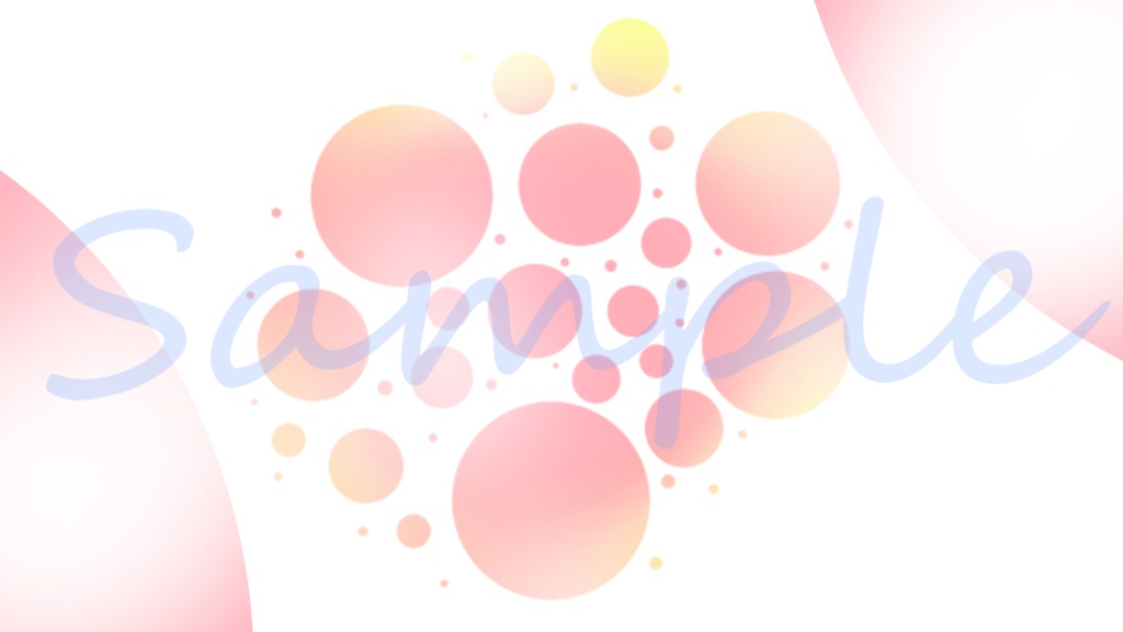 【夏の背景セット】涼しげな水玉模様背景セット【全14種】