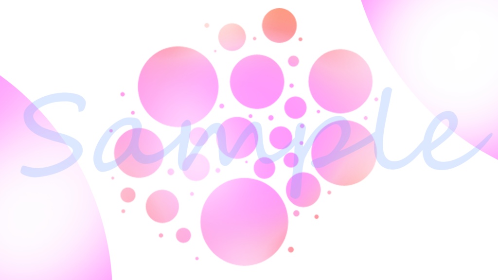 【夏の背景セット】涼しげな水玉模様背景セット【全14種】