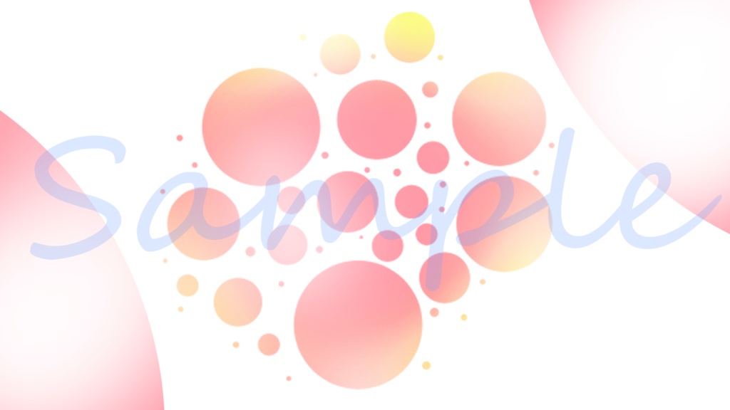 【夏の背景セット】涼しげな水玉模様背景セット【全14種】