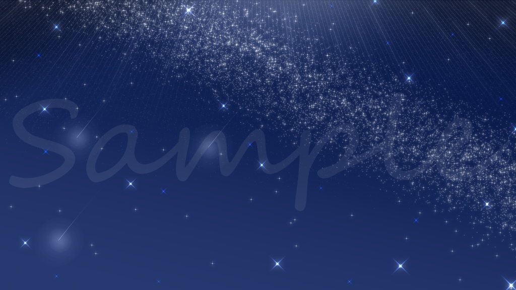 【夏/七夕/夜空】綺麗な夜空セット【おまけコメント枠付き】