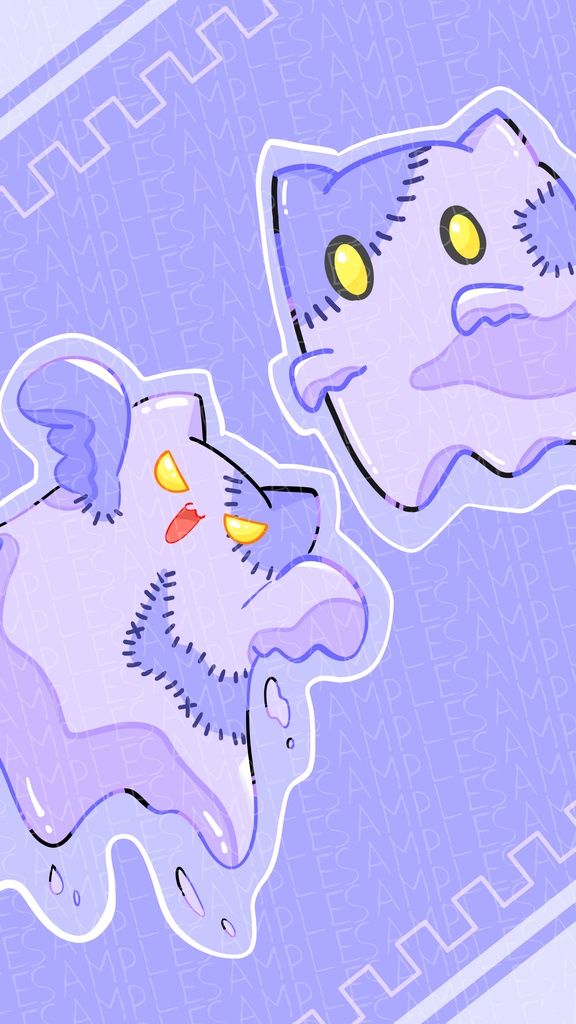 【にゃんまる◎ぷろじぇくと!】ネコ~なゾンばけにゃんこ壁紙