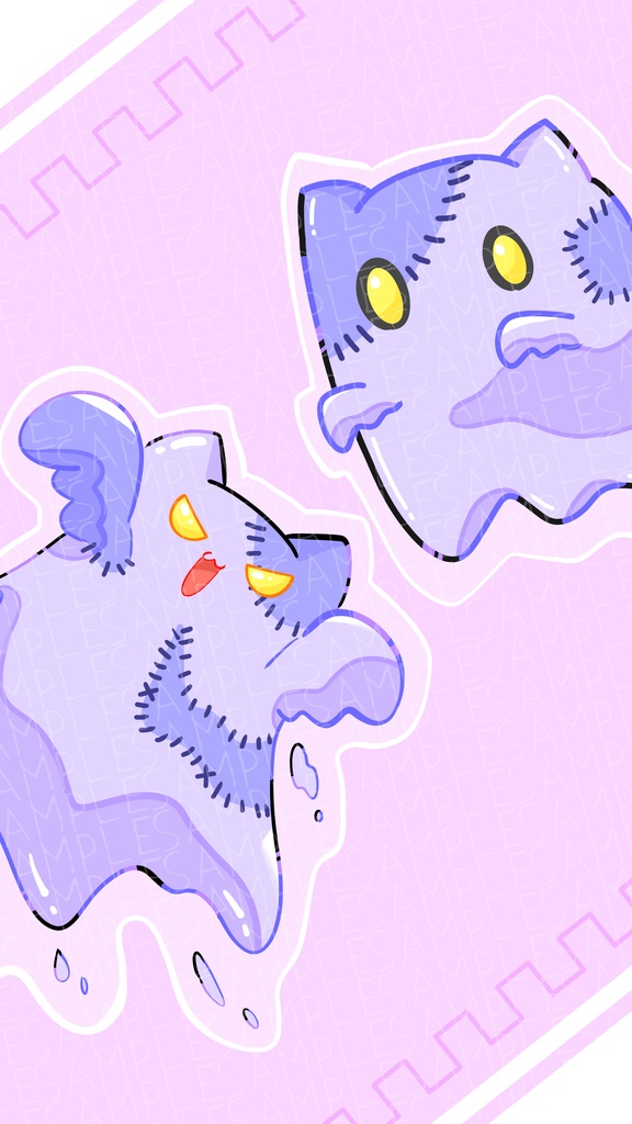 【にゃんまる◎ぷろじぇくと!】ネコ~なゾンばけにゃんこ壁紙