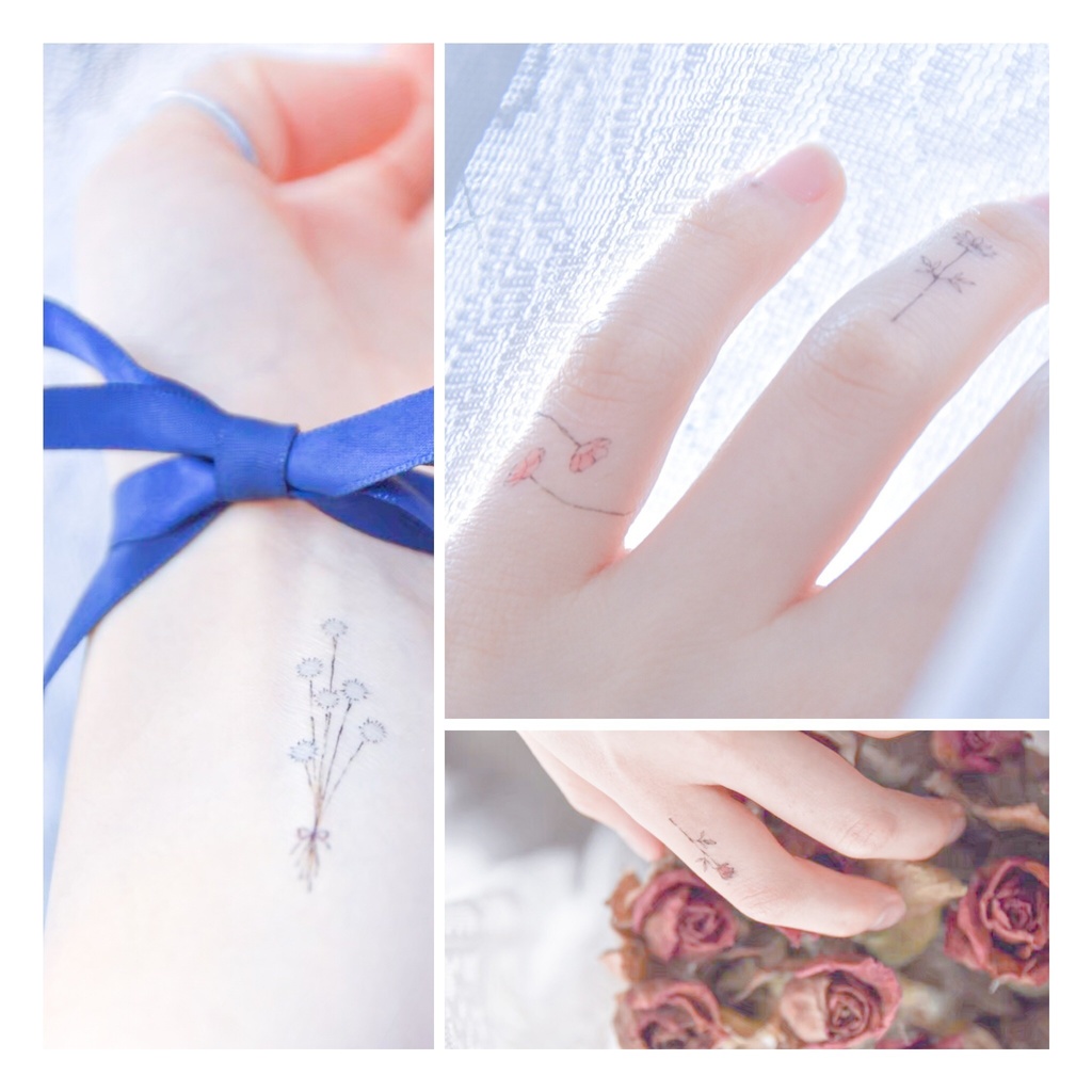 お花のタトゥーシール