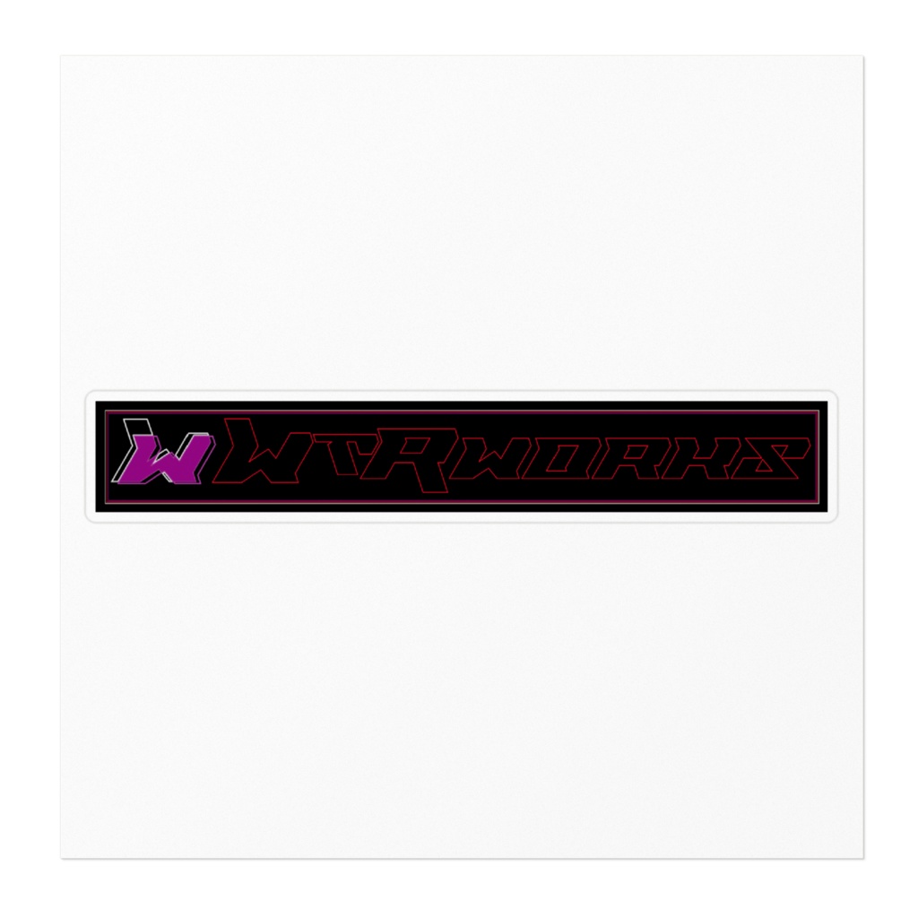 WtRworks Newロゴ 箱ステッカー