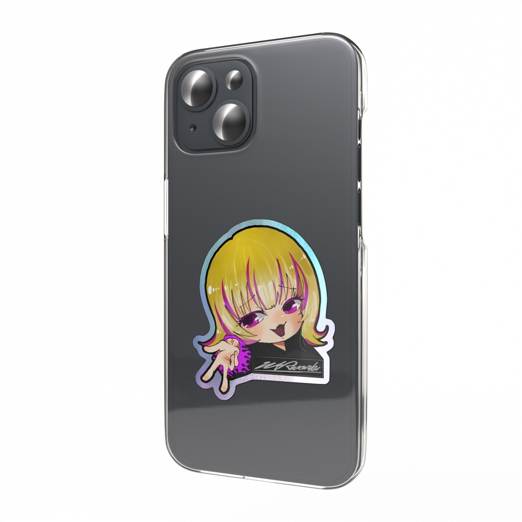 WtRworksなっちゃんオーロラスマホステッカー ギャルピver