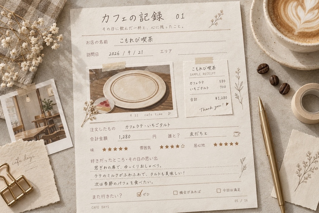 カフェめぐり記録帳