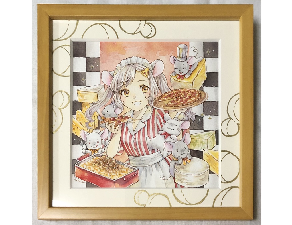 販売前】額装原画/LOVE♡CHEESE - Atelier Yuumi - BOOTH