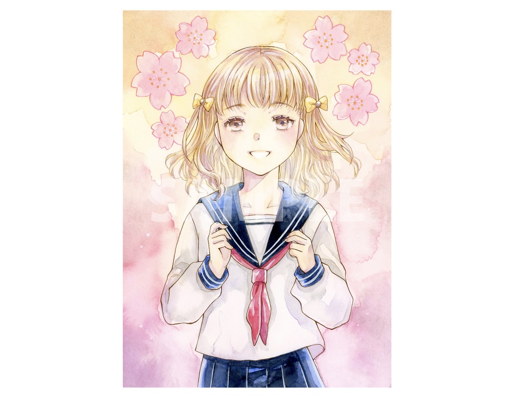 フレームレス原画／今日も笑顔で