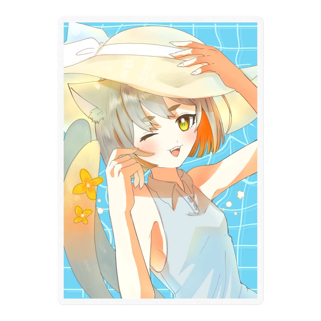 夏!山吹のんステッカー