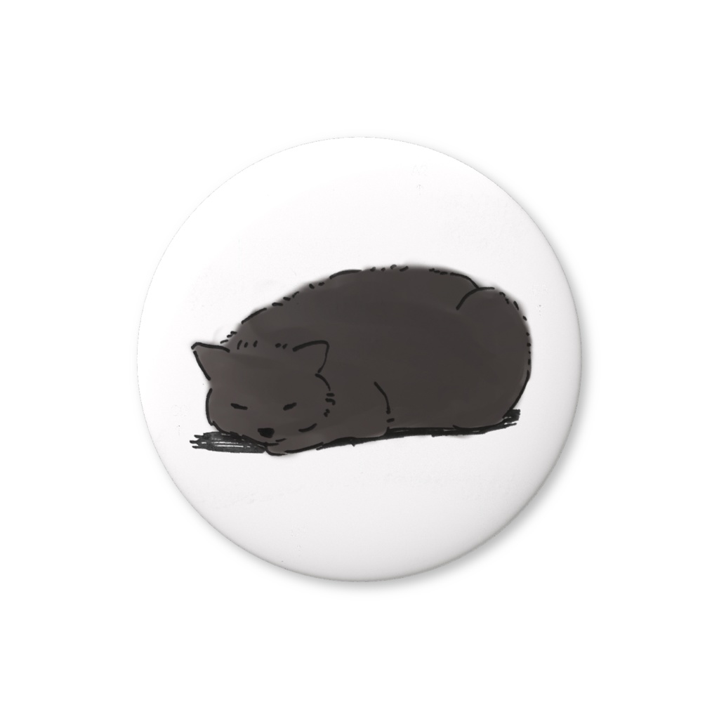 くろねこの缶バッジ