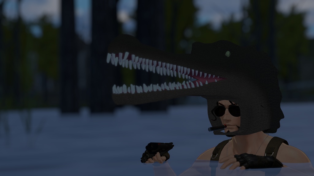 【VRChat想定・MA対応】LipSync付ワニキャップ