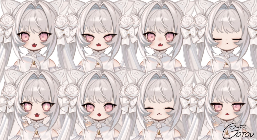 商用利用OK/差分有】白猫少女の立ち絵 - ごとうあざらし