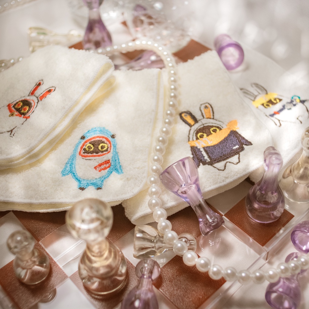 刺繍ハンカチタオル