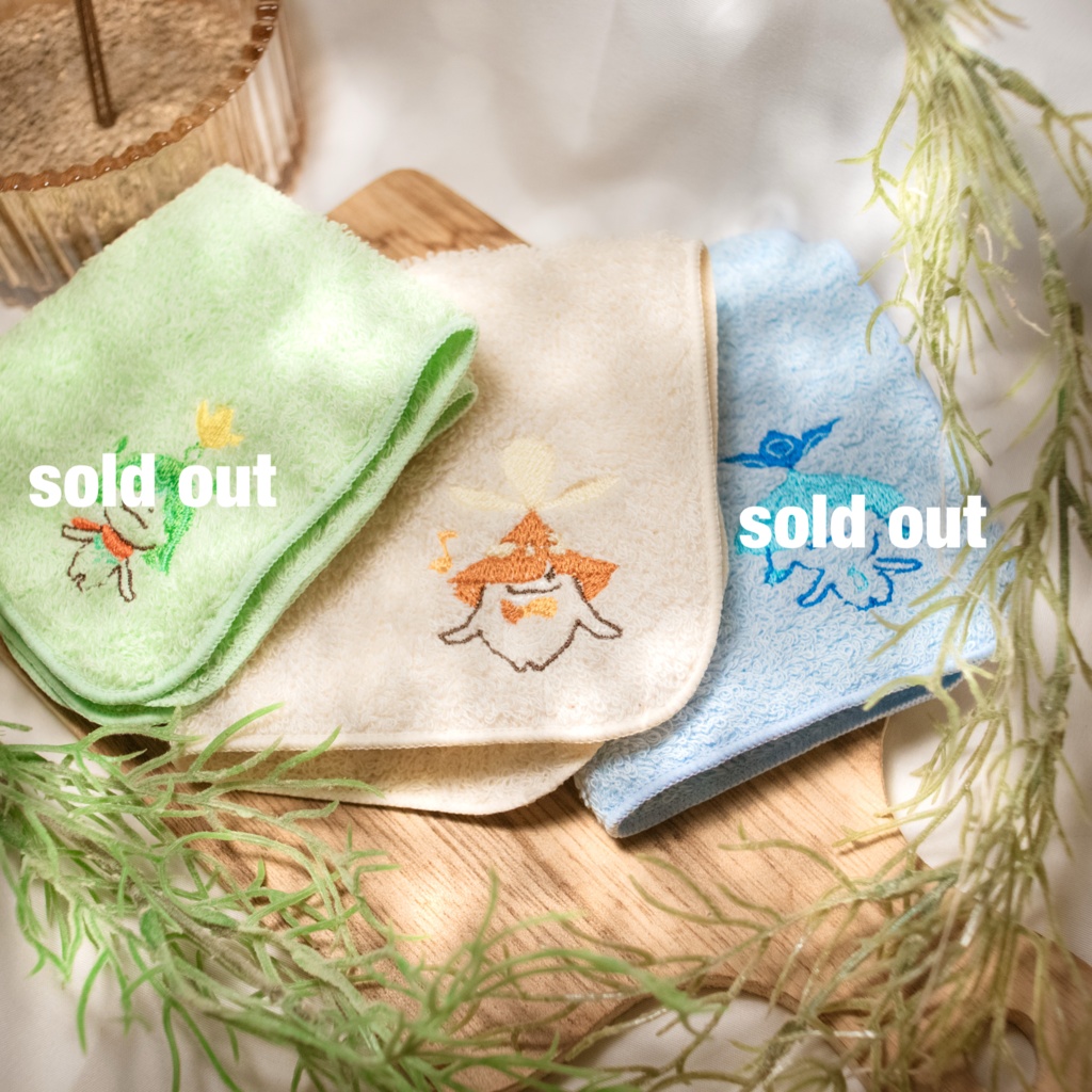 刺繍ハンカチタオル