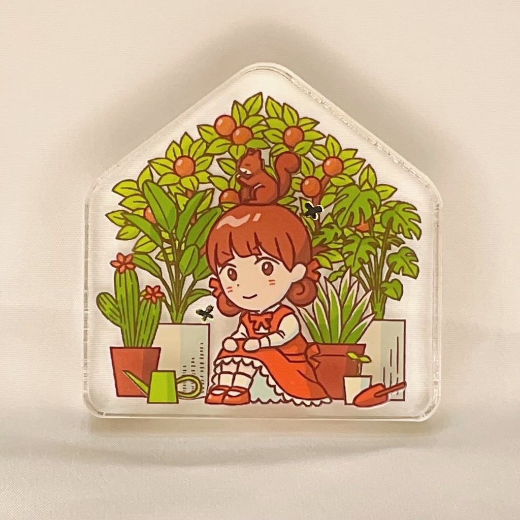 【アクリルブロック】小さな幸せの庭