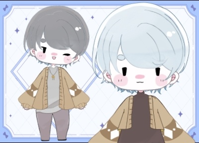 【live2d汎用モデル】中性的なゆるめミニキャラ男の子【差分あり】